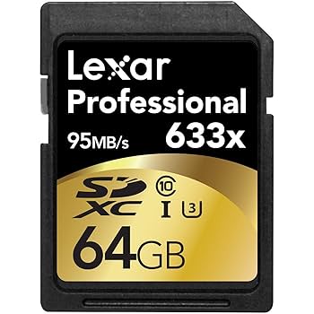 Amazon.com: Lexar Professional 633x 64GB SDXC UHS-I/U3 Card